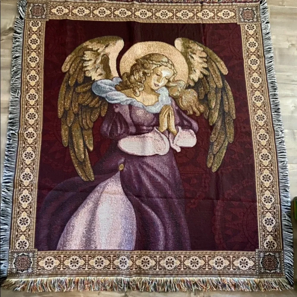 Vintage Praying Angel Blanket